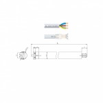 Dzinējs AM35 10/17/230VAC RF (kronšteins+korķis+dzinis SW40) FL | TORRO AM35-10/17-E-FL