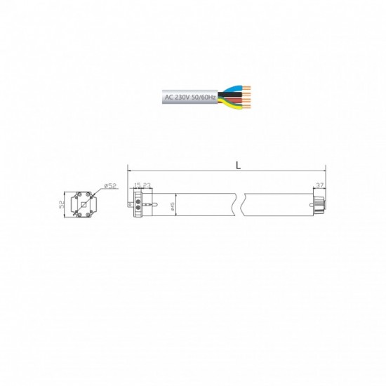 Motors AM45 30/17/230VAC (kronšteins+korķis+dzinis SW60) | TORRO AM45-30/17